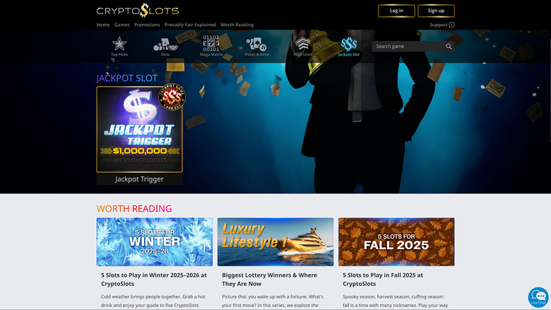 CryptoSlots Casino Jackpot Desktop