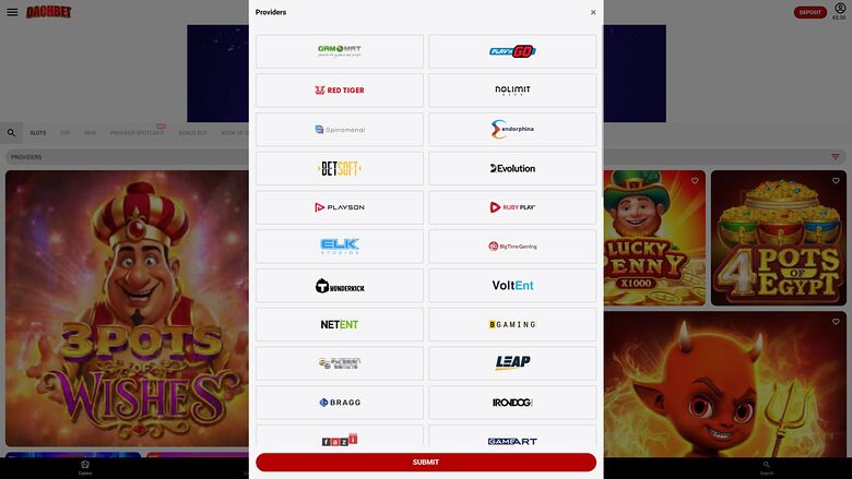 Dachbet Casino Desktop Image Game Developers