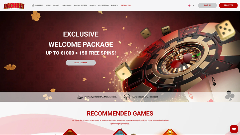Dachbet Casino Desktop Homepage