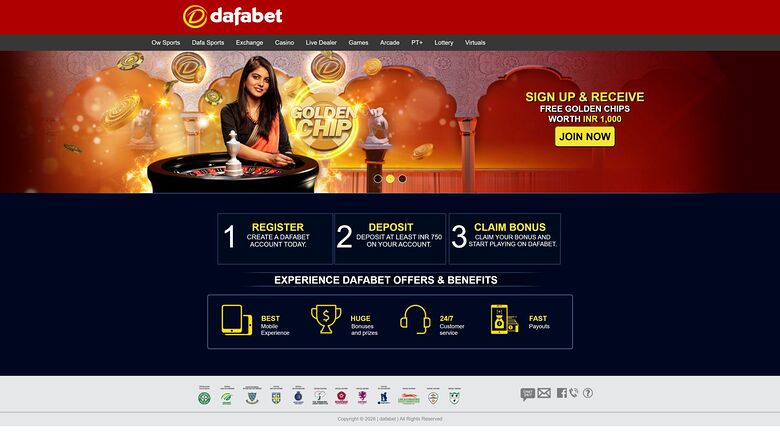 Dafabet Casino Desktop Image Homepage