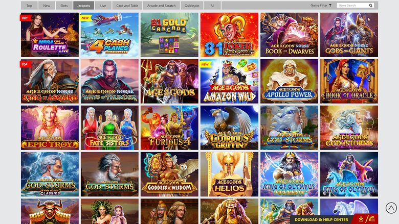 Dafabet Casino Desktop Image Jackpot