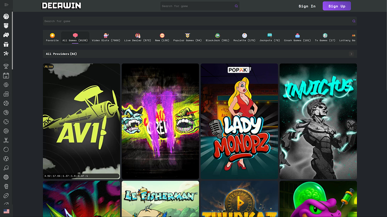 Decawin Casino Games