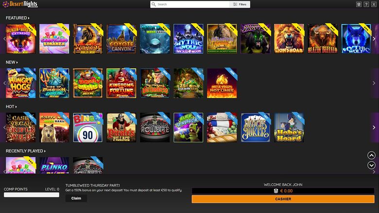 Desert Nights Casino Desktop Image Games