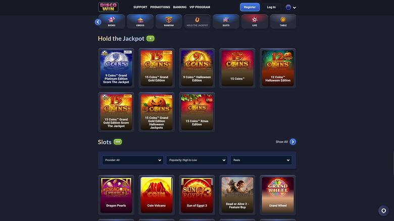 Disco Win Casino jackpot page 