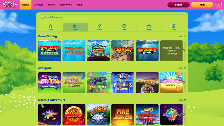Dove Bingo Casino Desktop Games