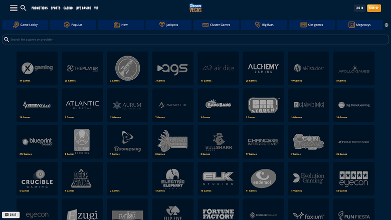 Dream Vegas Casino Game Developers Desktop