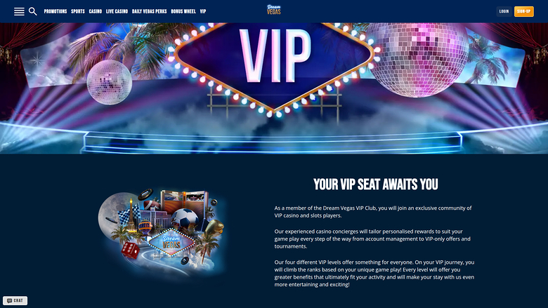 Dream Vegas Casino Desktop VIP Program