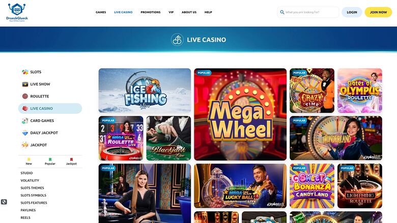 DrueckGlueck Casino Desktop Image Live Dealer