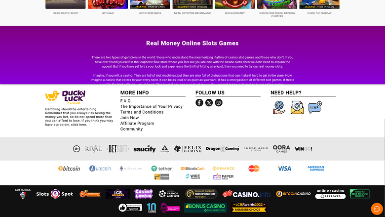 Ducky Luck Casino Game Developers Desktop