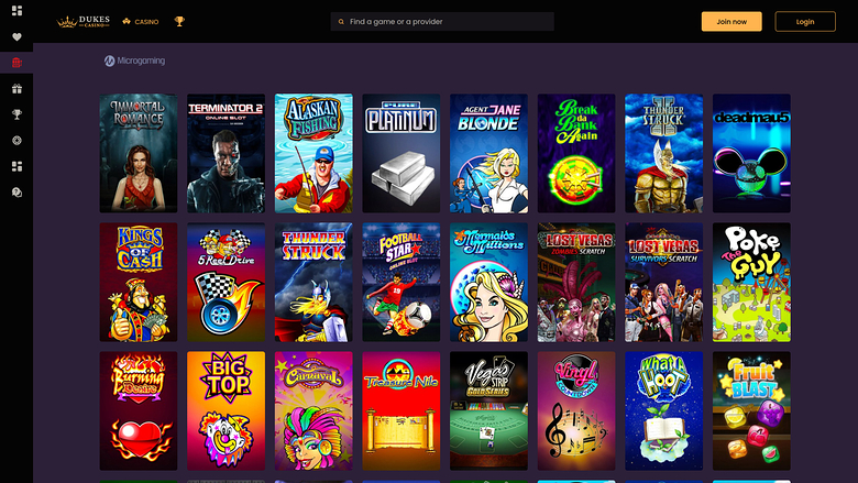 Dukes Casino Game Developers Desktop