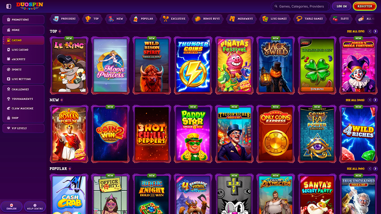 Duospin Casino Games Desktop