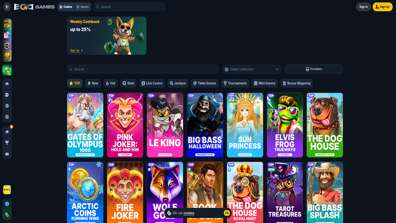 Games screenshot of Ego Games Casino for Desktop