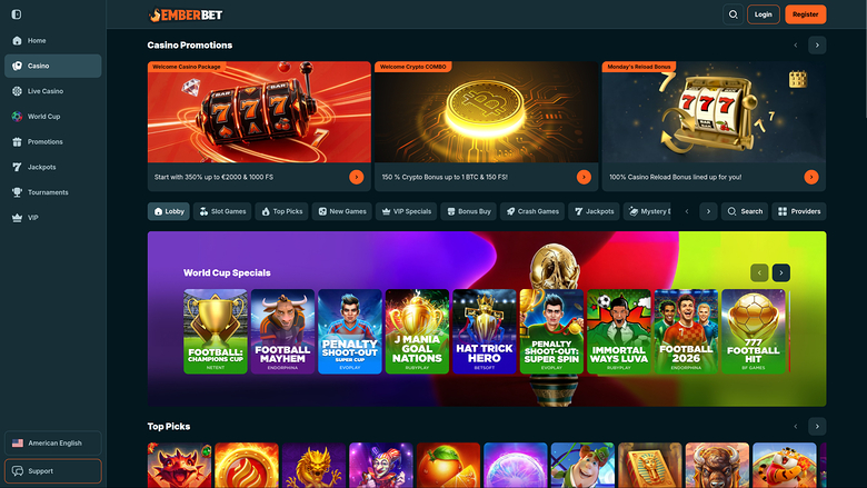 Emberbet Casino Desktop Games