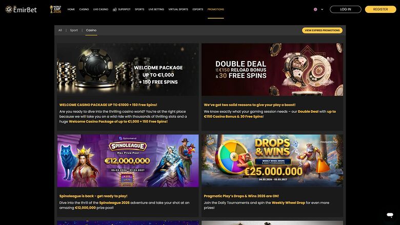 EmirBet Desktop Image Promotions