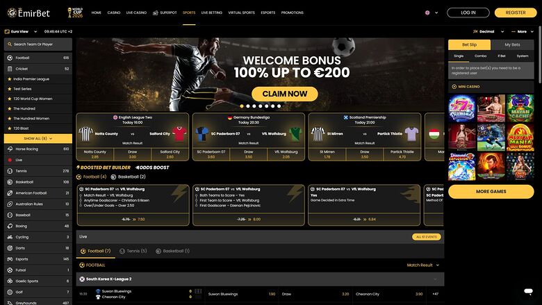 EmirBet Desktop Image Sports