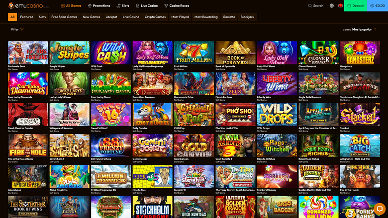 Emu Casino Games Desktop