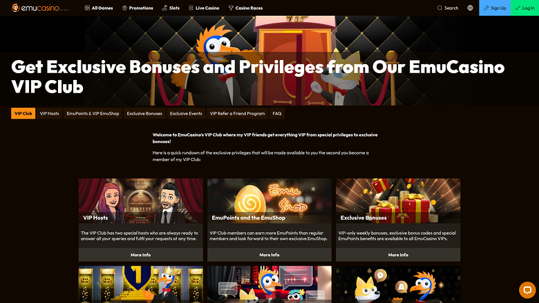 Emu Casino Desktop VIP Program