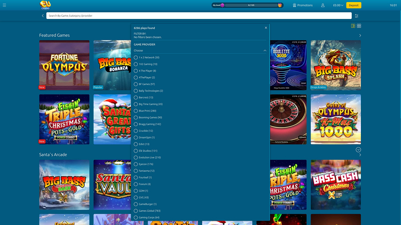 EUcasino Game Developers Desktop