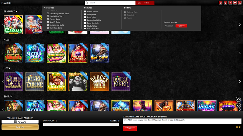 EuroBets Casino Game Developers Desktop