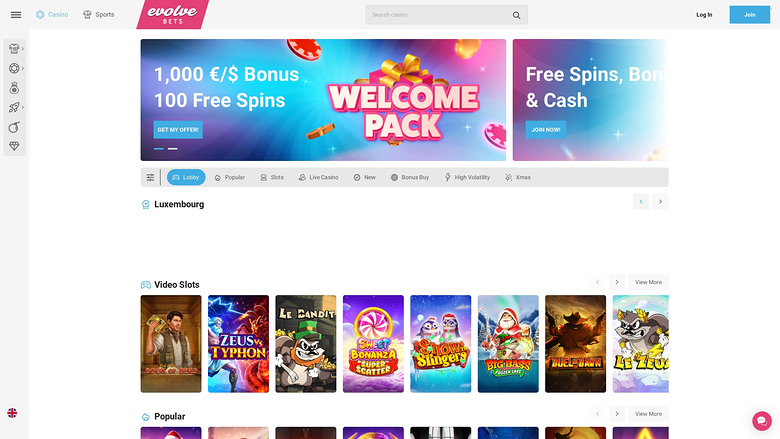 Evolve Casino Desktop Games