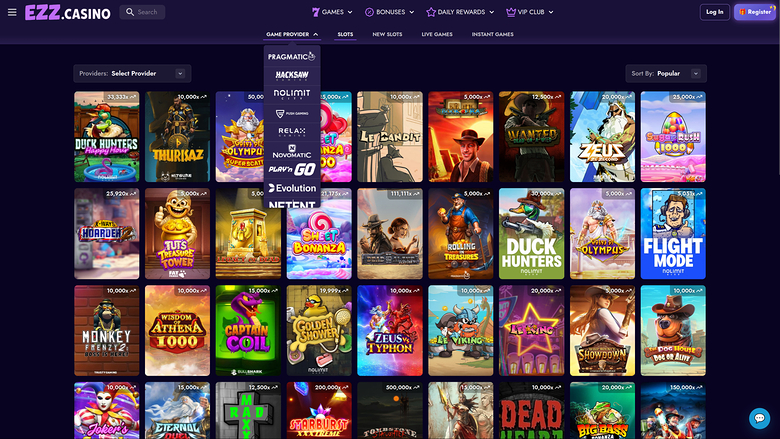 EZZ Casino Game Developers Desktop