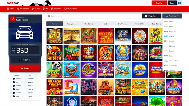 F1 Casino Desktop Game Developers