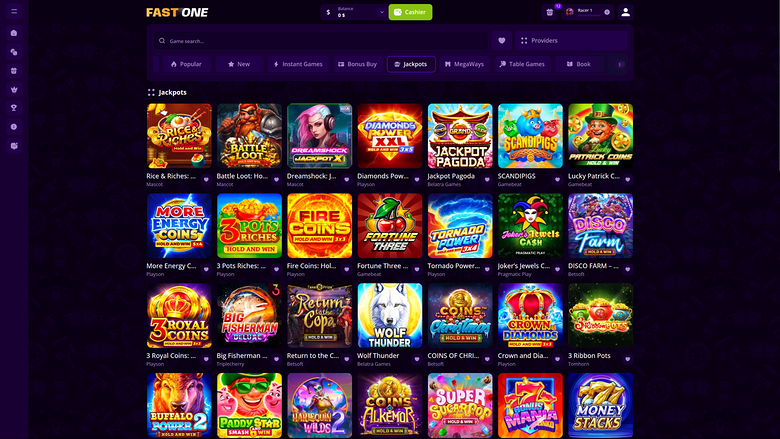 F1 Casino Desktop Jackpot