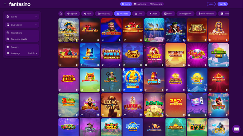 Fantasino Casino Desktop Jackpot