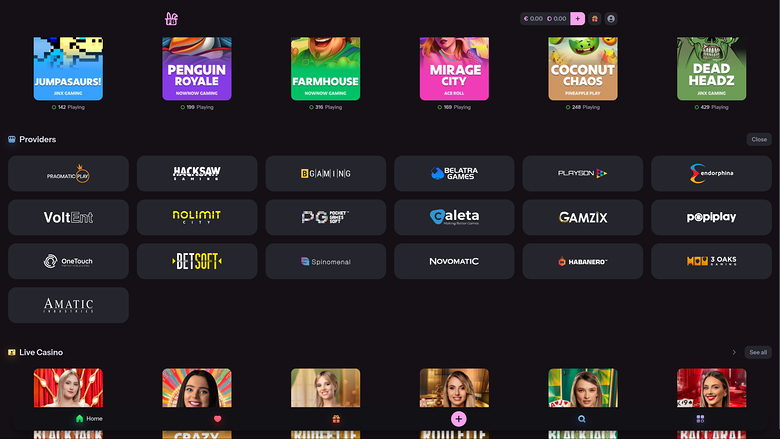 FantasyBet Casino Game Developers Desktop