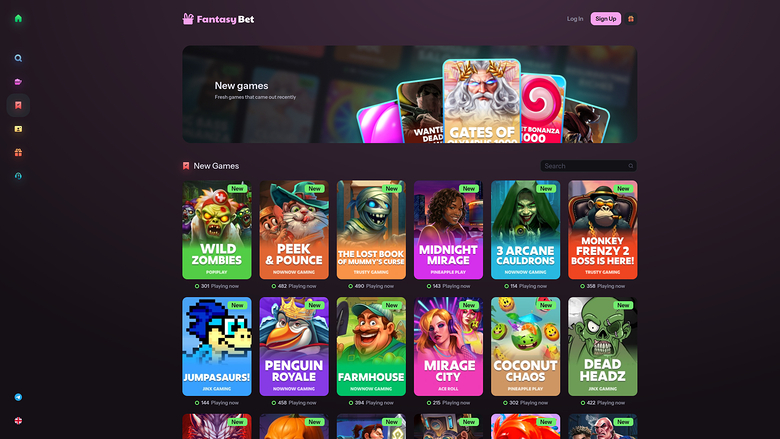 FantasyBet Casino New Games Desktop