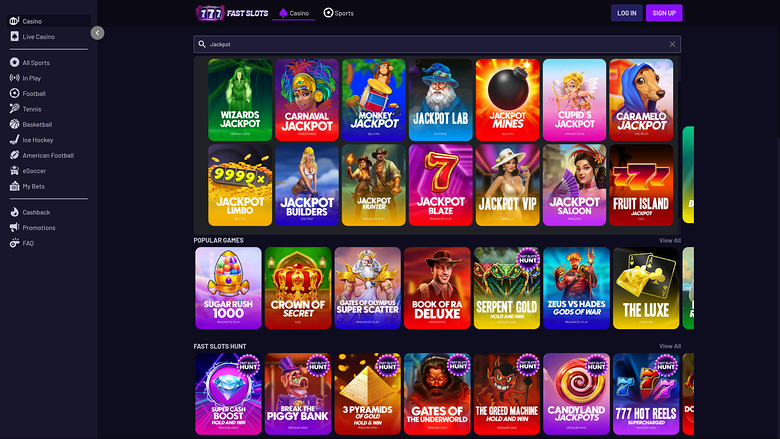Fast Slots Casino Desktop Jackpot