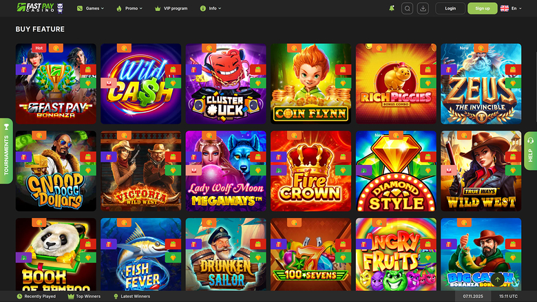 Fastpay Casino Desktop Buy Feature