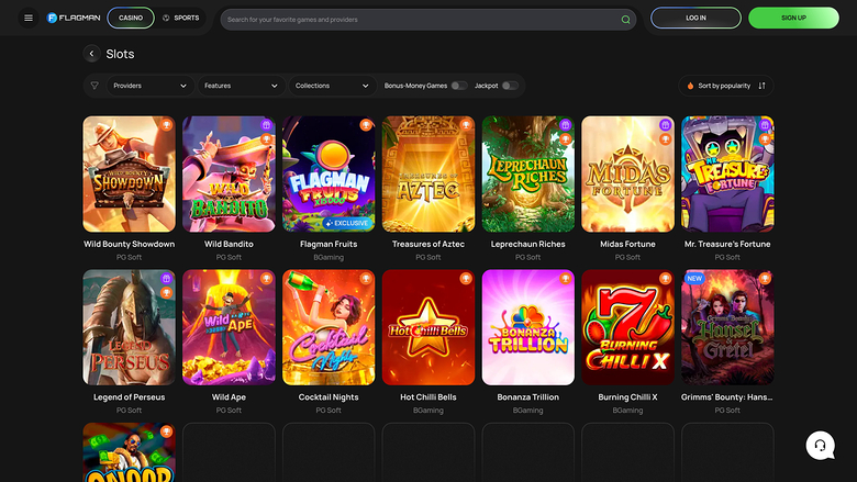 Flagman Casino Games Desktop