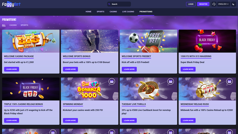 Foggybet Desktop Promotions