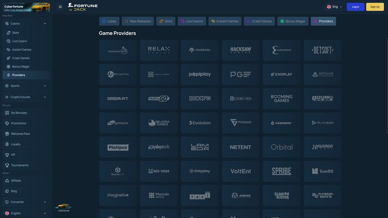 Fortune Jack Casino Desktop Game Developers