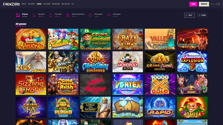 Frenzino Casino Desktop Games