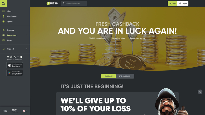 Fresh Casino Desktop Promotions