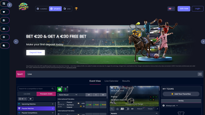 FunkyJackpot Sports Desktop