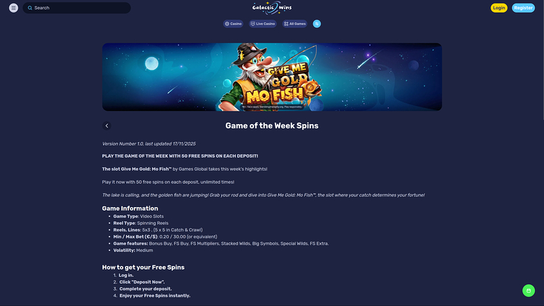 Galactic Wins Casino Desktop Sports