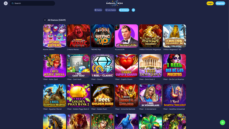 Galactic Wins Casino Desktop Games