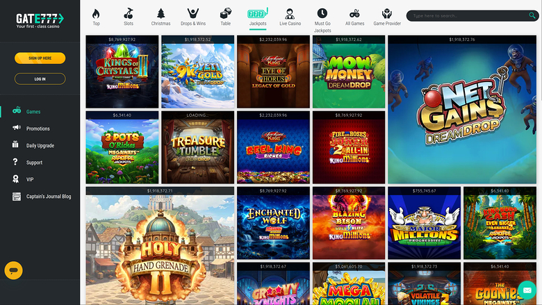 Gate 777 Casino Desktop Jackpot