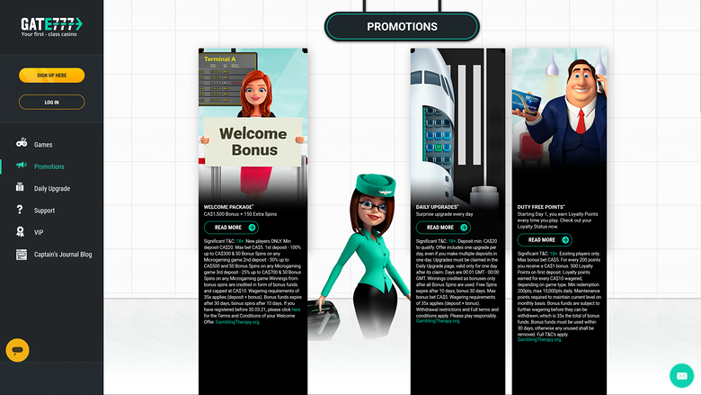 Gate 777 Casino Desktop Promotions