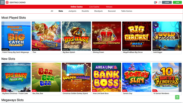 Genting Casino Desktop Games
