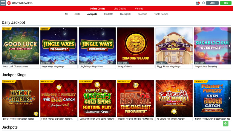 Genting Casino Desktop Jackpot