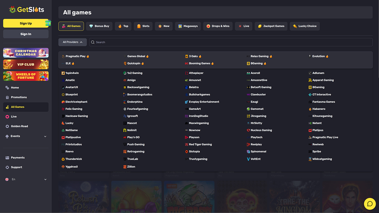 GetSlots Casino Desktop Game Developers