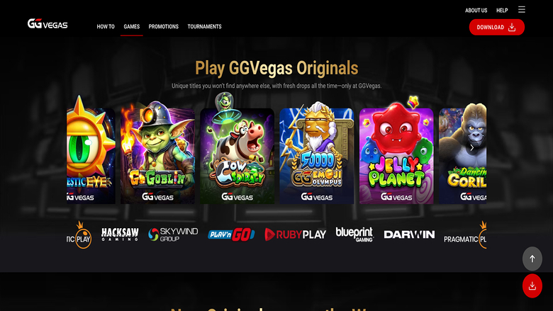 Games screenshot of GGVegas Casino for Desktop