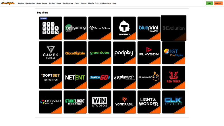 Gioco Digitale Casino Desktop Game Developers