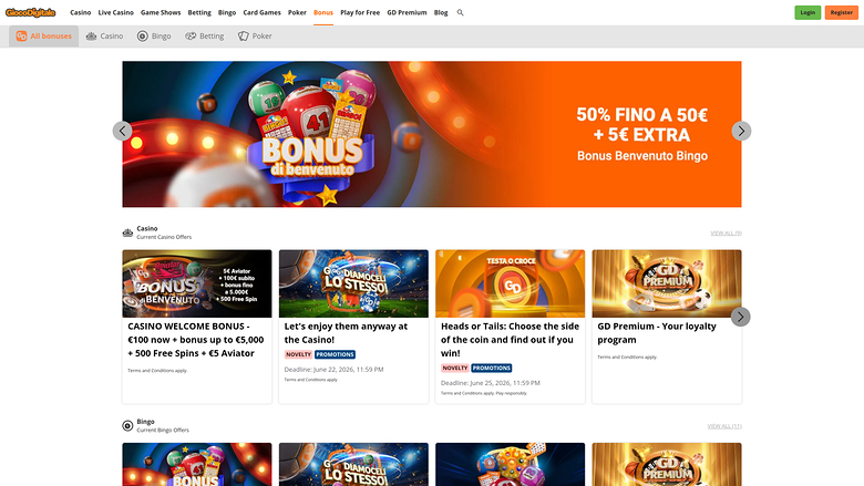 Gioco Digitale Casino Desktop Promotions