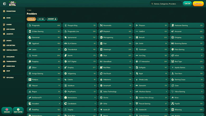 GoKong Casino Desktop game developers