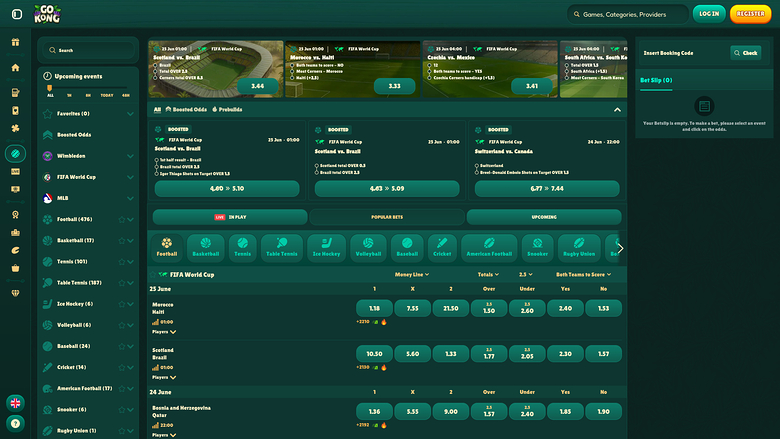 GoKong Casino Desktop sports